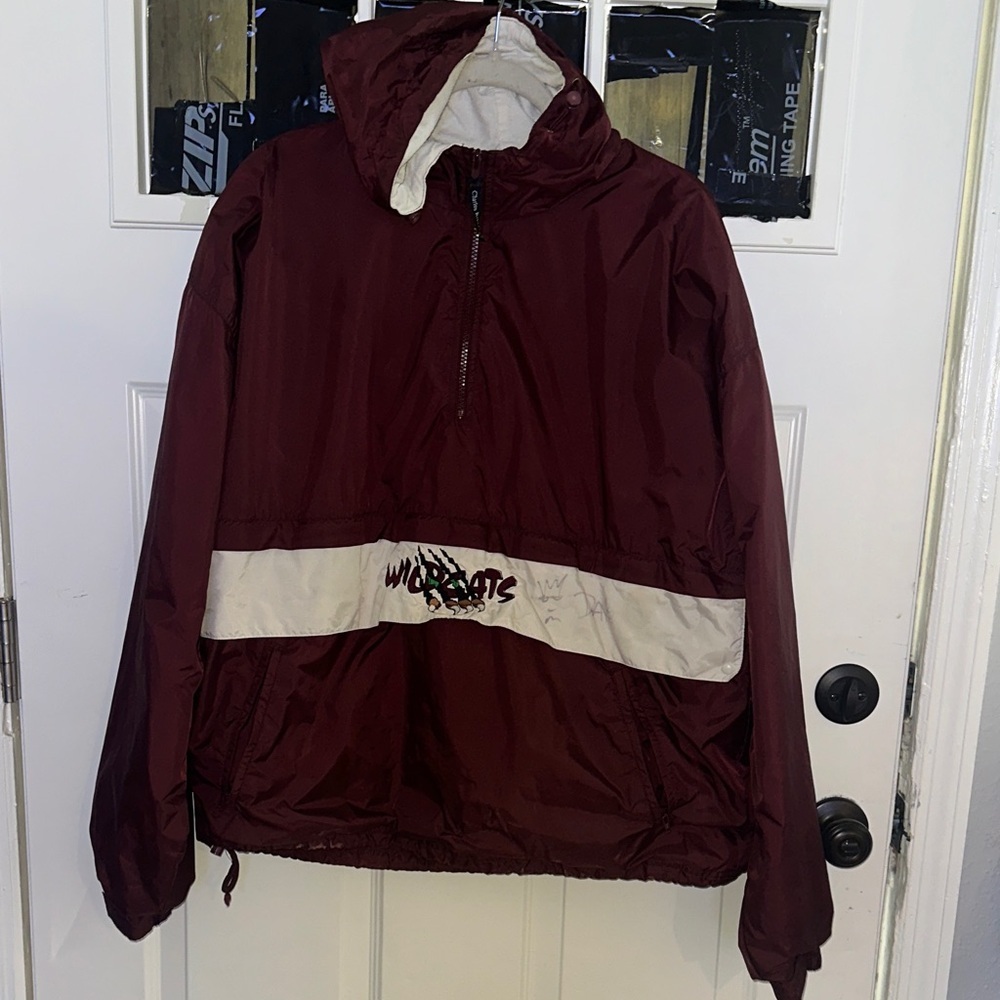 Charles River Apparel Maroon and White Jacket